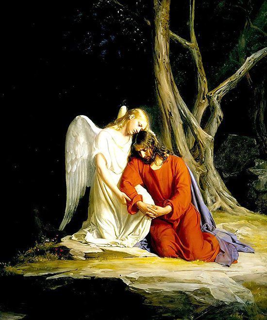天使に慰められるイエス