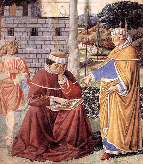 聖パウロ使徒書簡を読んでいる聖アウグスティヌス