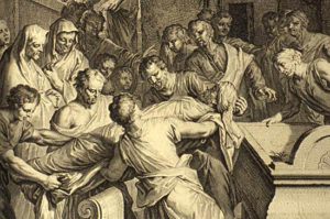 アブラハムの死（175歳）。イサクは彼をその妻サラと同じところに葬った。