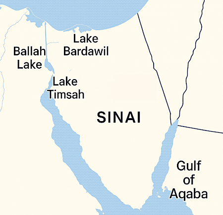 モーゼの海割りが起きた場所の候補地