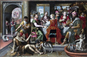 金持ちと貧乏人ラザロ「人々の間で尊ばれるものは、神のみまえでは忌みきらわれる」