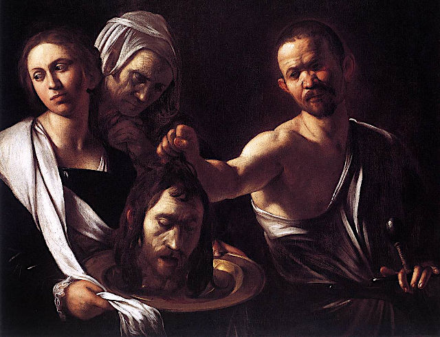 カラヴァッジョ「洗礼者ヨハネの首を受け取るサロメ」